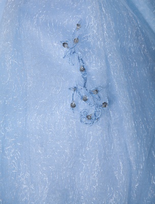 Robe de mariée bleue robe de bal en dentelle longueur au sol chérie sans bretelles perles princesse robe de mariée exclusive_8