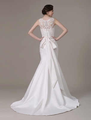 Mermaid Wedding Dresses With Elegant Detachable Lace Jacket Sweep Train(Veil Not Included) Exclusive_12