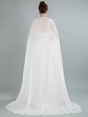 Robe de mariée simple gaine col en coeur manches longues robes de mariée perlées avec train exclusif_6