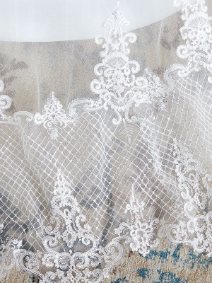 Robe de mariée princesse silhouette chérie cou sans manches taille naturelle robes de mariée avec train_10