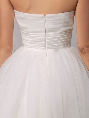 Tüll schulterfreies Ballkleid Hochzeit mit Spitzenwickel Exklusiv With_17