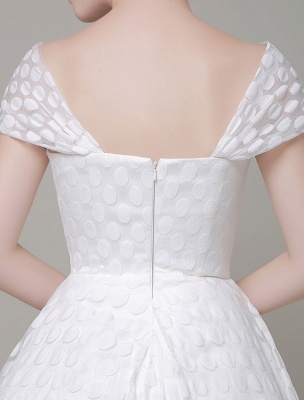 Robe de mariée chérie Tulle A-ligne robe de mariée longueur genou_4