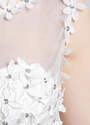 Robe de mariée princesse ivoire chérie Illusion décolleté découpé au sol robe de mariée avec fleurs en strass_5