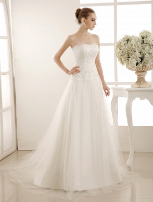 Beaded Strapless Wedding Gown With Court Train_2
