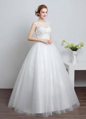 Prinzessin Brautkleid Elfenbein Schatz Illusion Ausschnitt Cut Out Bodenlangen Brautkleid Mit Strass Blumen_2