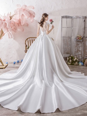 Robe-de-mariage-Princesse-Silhouette-Illusion-Encolure-Sans manches-Naturel-Taille-Cathédrale-Train-Robes-de-mariée_2