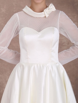 Wedding-Dresses-Short-1950'S-Vintage-Bridal-Dress-Long-Sleeve-Sweetheart-Neckline-Satin-Ivory-Rockabilly-Wedding-Dress-Exclusive_7