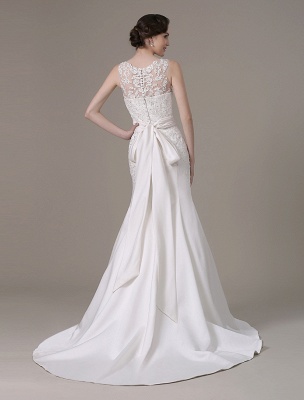 Mermaid Wedding Dresses With Elegant Detachable Lace Jacket Sweep Train(Veil Not Included) Exclusive_11