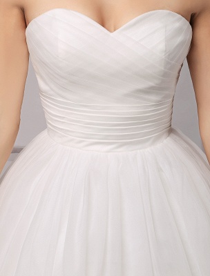 Tüll schulterfreies Ballkleid Hochzeit mit Spitzenwickel Exklusiv With_16