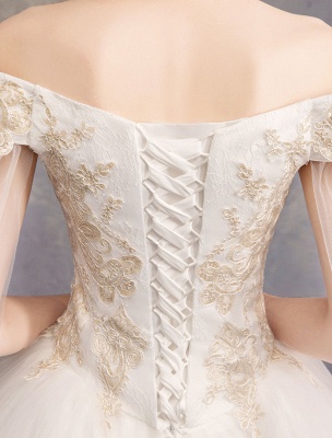 Wedding-Dresses-Tulle-Off-The-Shoulder-Short-Sleeve-Lace-Applique-Princess-Bridal-Gown_8