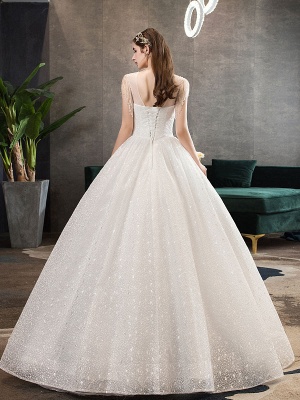 Princess-Wedding-Dresses-Ivory-Illusion-Neck-Beaded-Sleeveless-Floor-Length-Bridal-Gown_4