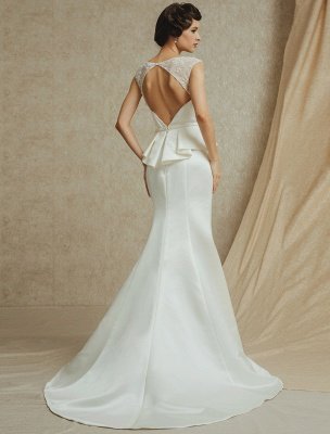 Vestido de novia de encaje con corte sirena (se excluyen el velo y los accesorios)_5