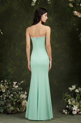 Schatz-Meerjungfrau-formales Kleid Ärmelloses Kleid für Hochzeitsfeiern mit Spitzenapplikationen_5