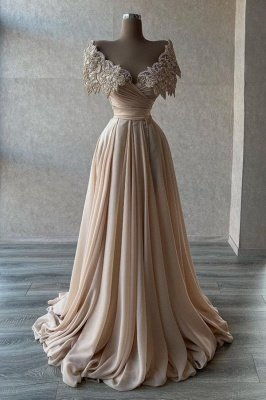 Elegant evening dresses long | Off-the-Shoulder Satin Prom dresses with glitter