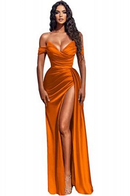 Sexy Off-the-Shoulder Satin Mermaid Prom Dress with Detachable Tail_12