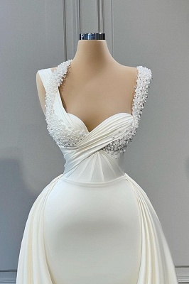 Incroyable robe de soirée longue en satin avec perles scintillantes robe de bal chérie_2