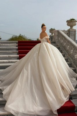 Off-the-Shoulder Ball Gown Gorgeous Sweetheart Aline Bridal Gown_2
