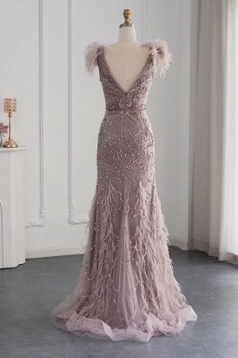 Wunderschönes Meerjungfrau-Abendkleid mit V-Ausschnitt und glitzernden Pailletten, langes Hochzeitskleid_8