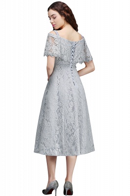ALEXIS | A Line Off Shoulder Tea-Length Lace Homecoming Dresses With Sash_3