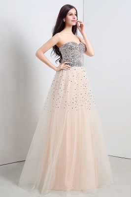 CECELIA | A-line Strapless Tulle Party Dress With  Sequined_6