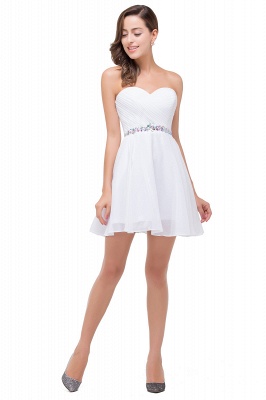 EMILEE | A-line Sweetheart Short Prom Dresses with Beadings_5