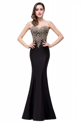 Femmes Strass Appliques Sheer Maxi Longue Soirée Robes de bal_20