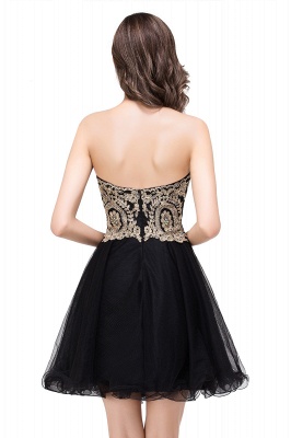 Gabriela | A Line Lace Appliques Sweetheart Short Prom Dresses_6