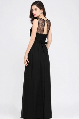 Jewel Lace Keyhole vaina palabra de longitud negro gasa sexy vestido de noche_13