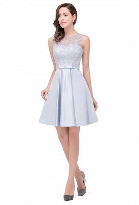 EMERY | A-Line Knee Length Sleeveless Lace Short Prom Dresses_6