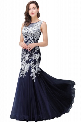 Long Lace Mermaid Sleeveless Maxi Prom Dress_4