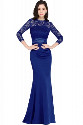 ARIANNA | Sheath High Neck Black Elegant Evening Dresses with Lace_3