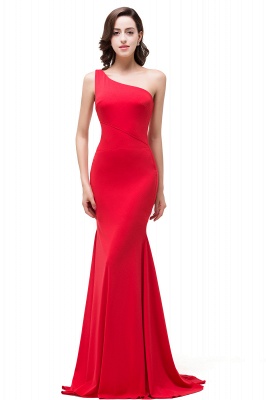 EMMALYN | Mermaid One-Shoulder Floor Length Red Prom Dresses_4