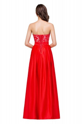 EVERLY | A-line Sleeveless Sweetheart Floor-Length Red Chiffon Prom Dresses_3