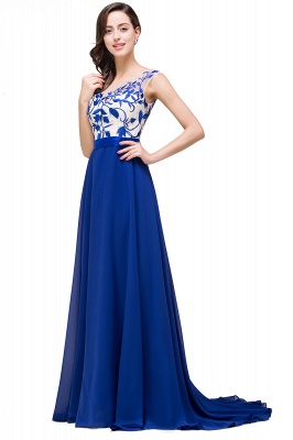 EMILIE | A-Line Floor-Length Sleeveless Chiffon Prom Dresses with Lace-Appliques_7