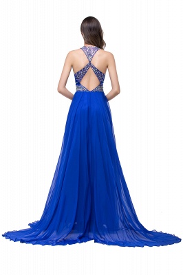 ELLA | A-line Crew Floor-length Sleeveless Tulle Prom Dresses with Crystal Beads_2