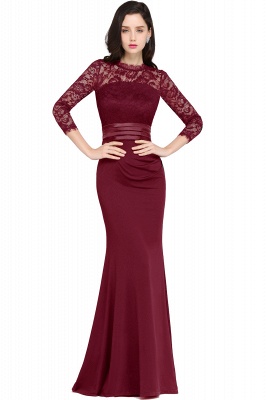 ARIANNA | Sheath High Neck Black Elegant Evening Dresses with Lace_2