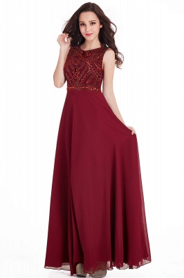 DALEYZA | Sheath Jewel Crystals Floor Length Long Chiffon Prom Dresses_1