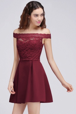 Off-the-Shoulder Burgundy Lace A-Line Short Homecoming Dresses_4
