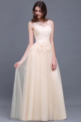 ATHENA | A-line Floor-Length Tulle Prom Dress With Lace_4