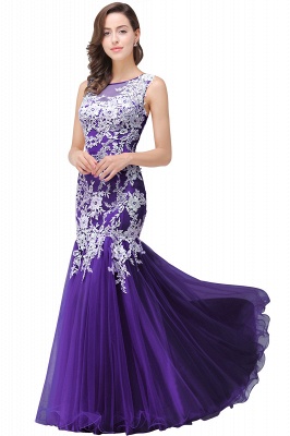 Long Lace Mermaid Sleeveless Maxi Prom Dress_3