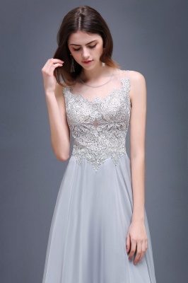 AUBRIELLA | A-line Floor Length Chiffon Prom Dress With Appliques_5