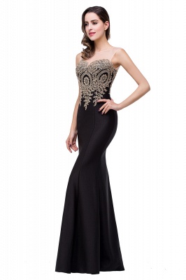 Femmes Strass Appliques Sheer Maxi Longue Soirée Robes de bal_23