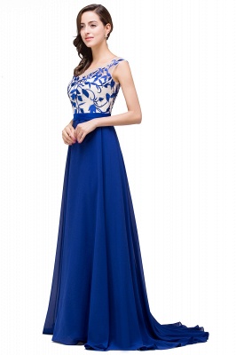 EMILIE | A-Line Floor-Length Sleeveless Chiffon Prom Dresses with Lace-Appliques_5