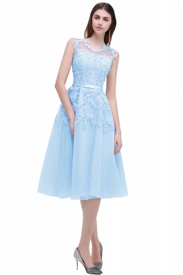 Tea-Length A-line Sheer-Neck Amazing Lace-Appliques Beaded Party Dresses_6