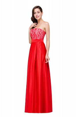 EVERLY | A-line Sleeveless Sweetheart Floor-Length Red Chiffon Prom Dresses_5