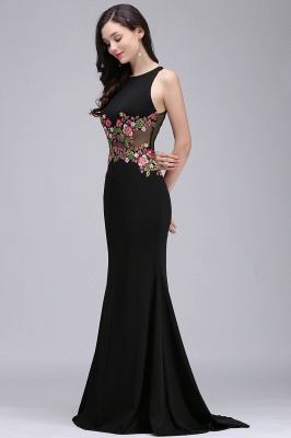 ELAINE | Mermaid Floor-length Sleeveless Prom Dresses with Embroidery-flowers_5