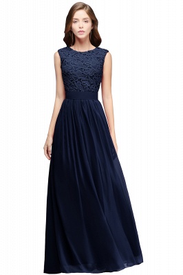 EMELY | Sheath Crew Sleeveless Floor-length Lace Top Chiffon Bridesmaid Dresses_9