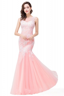 Long Lace Mermaid Sleeveless Maxi Prom Dress_11