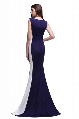 CAMILA | Mermaid Long Dark Navy Simple Prom Gowns_3