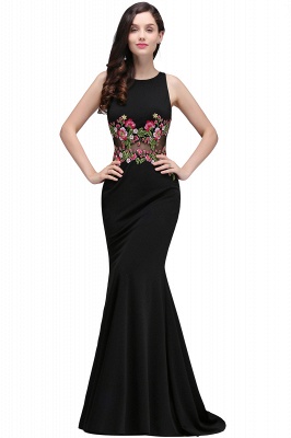 ELAINE | Mermaid Floor-length Sleeveless Prom Dresses with Embroidery-flowers_2